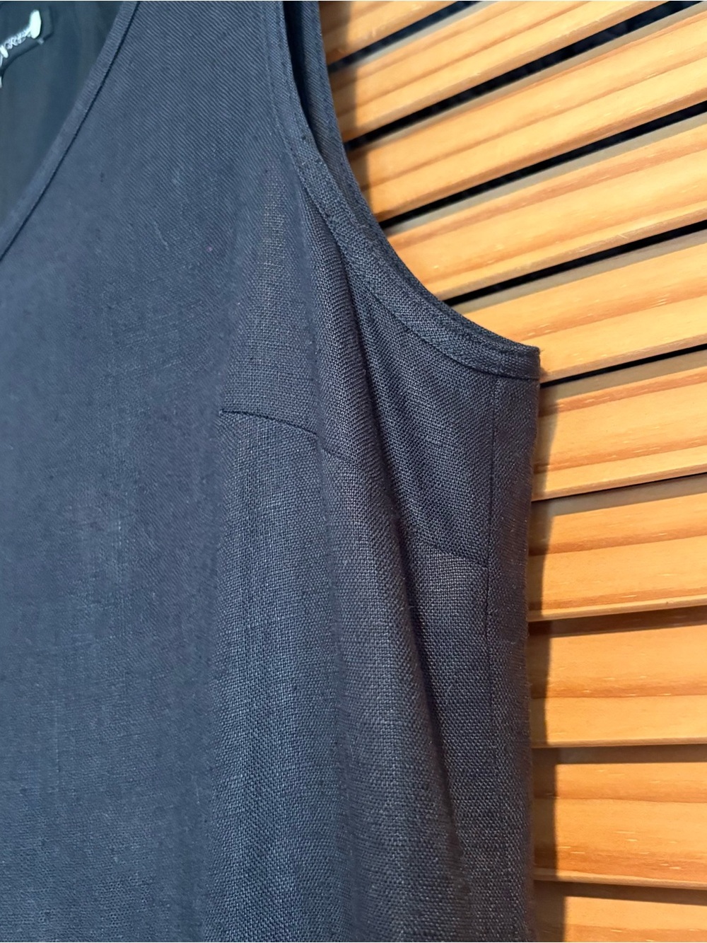 J. Crew Linen Black Maxi A-Line Dress Beach Resort Summer Flowy Classic Elegant - Picture 4 of 12